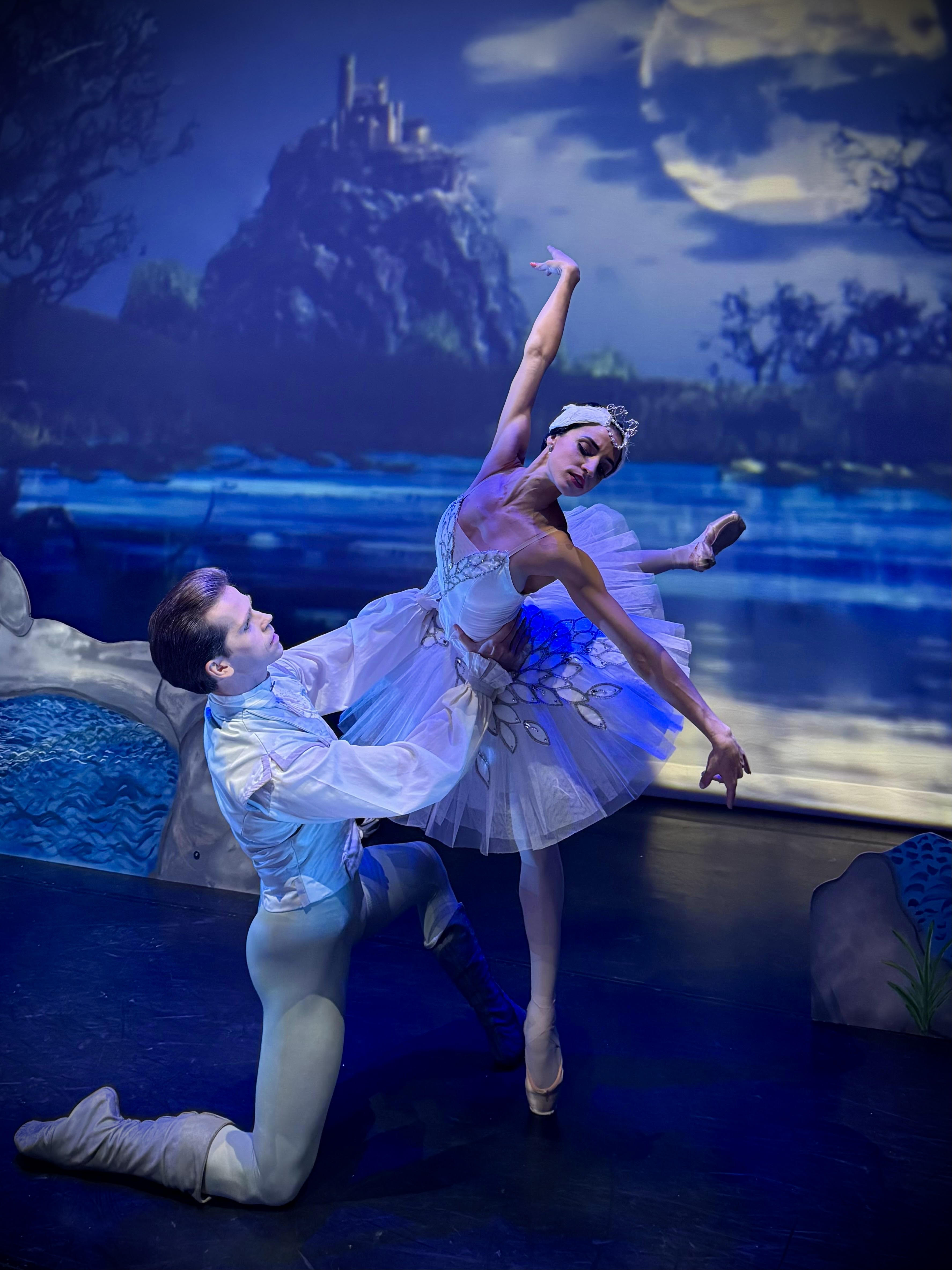 Marko Micov performing ballet on stage.