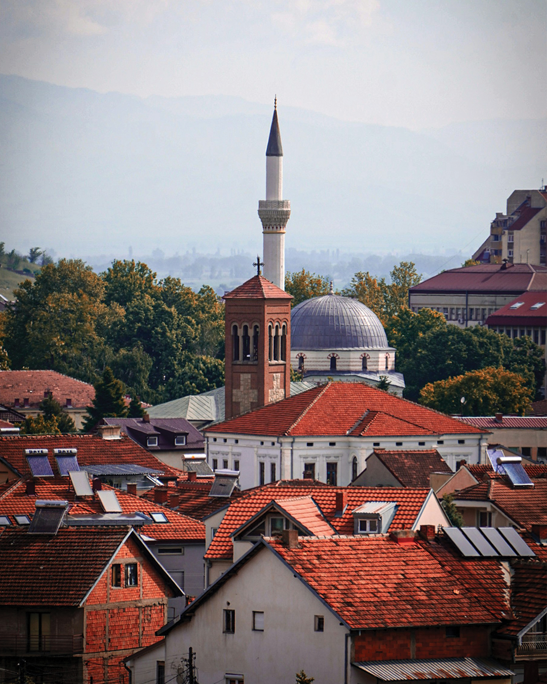 Bitola streetscape with historic buildings and a pedestrian urban rhythm.