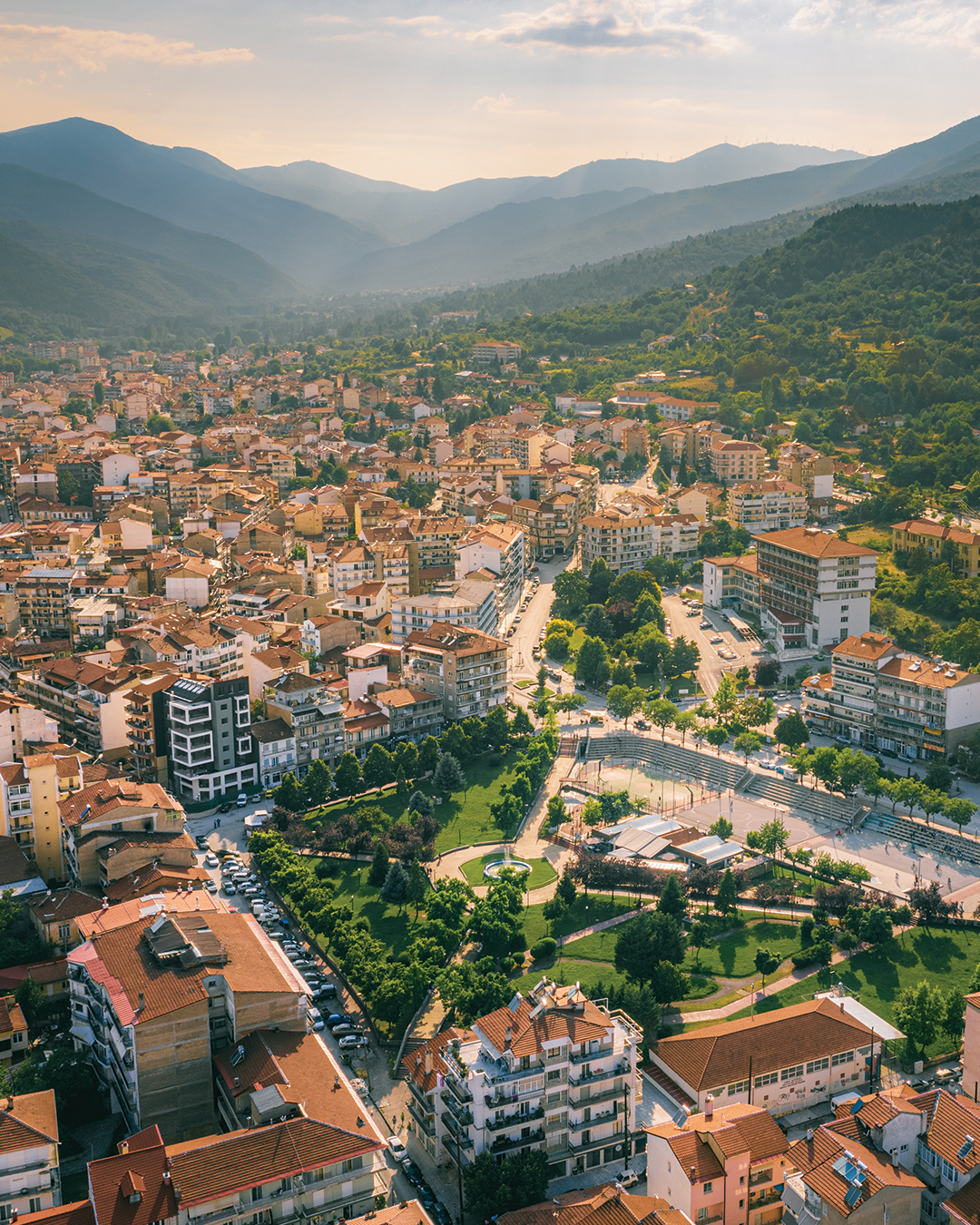 Lerin town setting with surrounding hills and cool inland atmosphere.