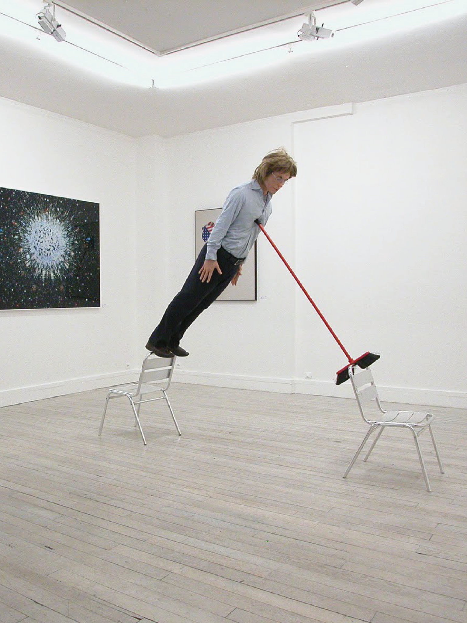 Robert Gligorov with his work.