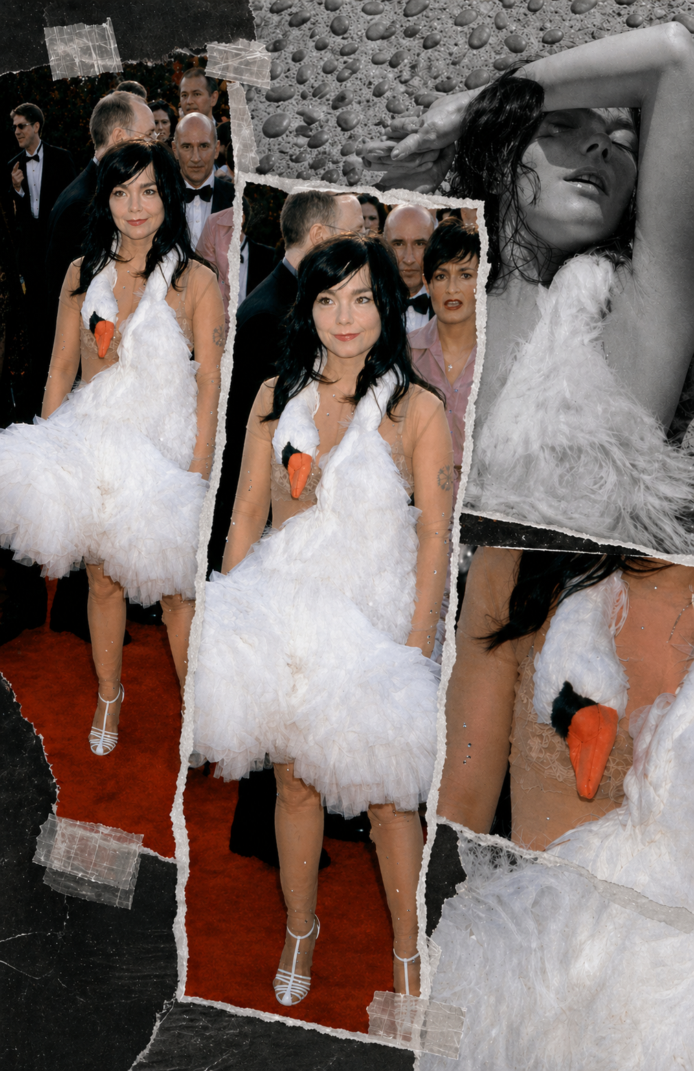 Bjork wearing the Swan Dress on the red carpet